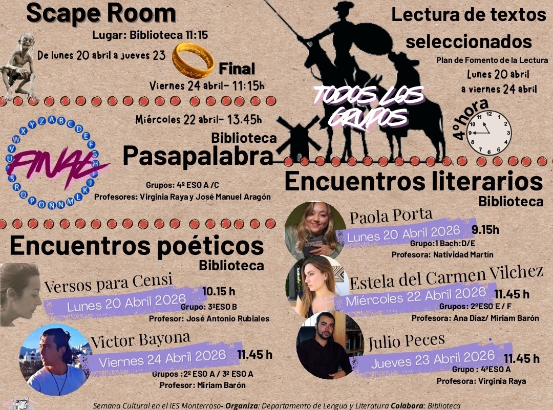 Imagen de la noticia: Nuestro centro celebra por todo lo alto la semana cultural con motivo del Día Internacional del Libro  [Actualizado]