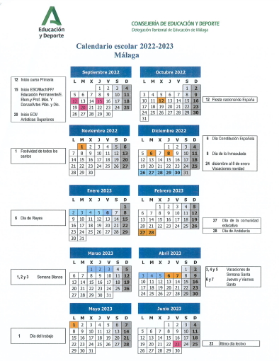 Imagen de la noticia: Calendario Escolar del curso 2022-23 [Actualizado]