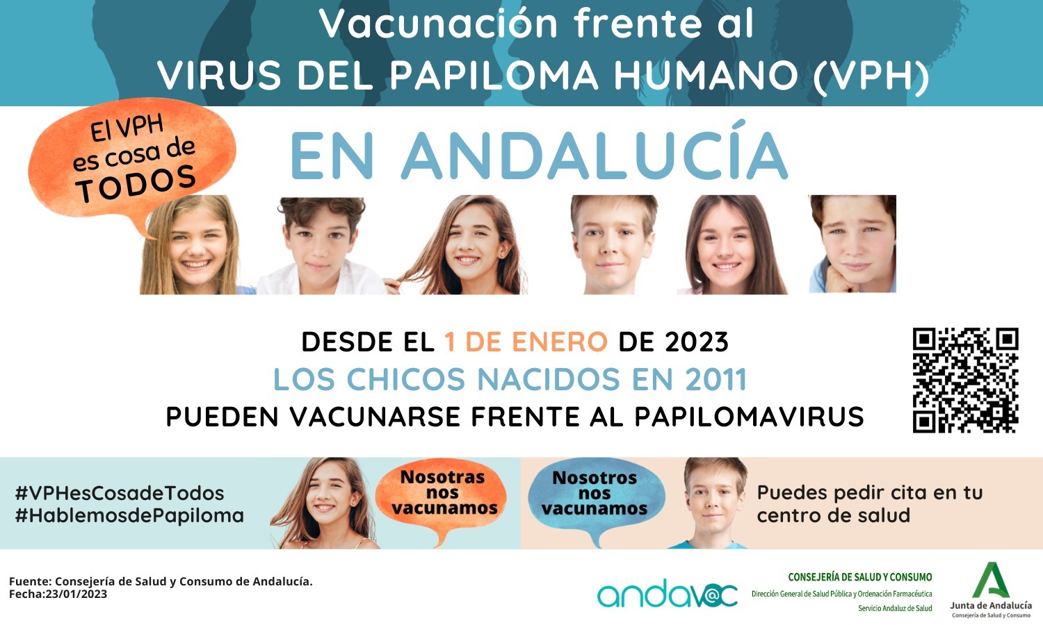Imagen de la noticia: Vacunación frente al virus del  papiloma humano en Andalucía