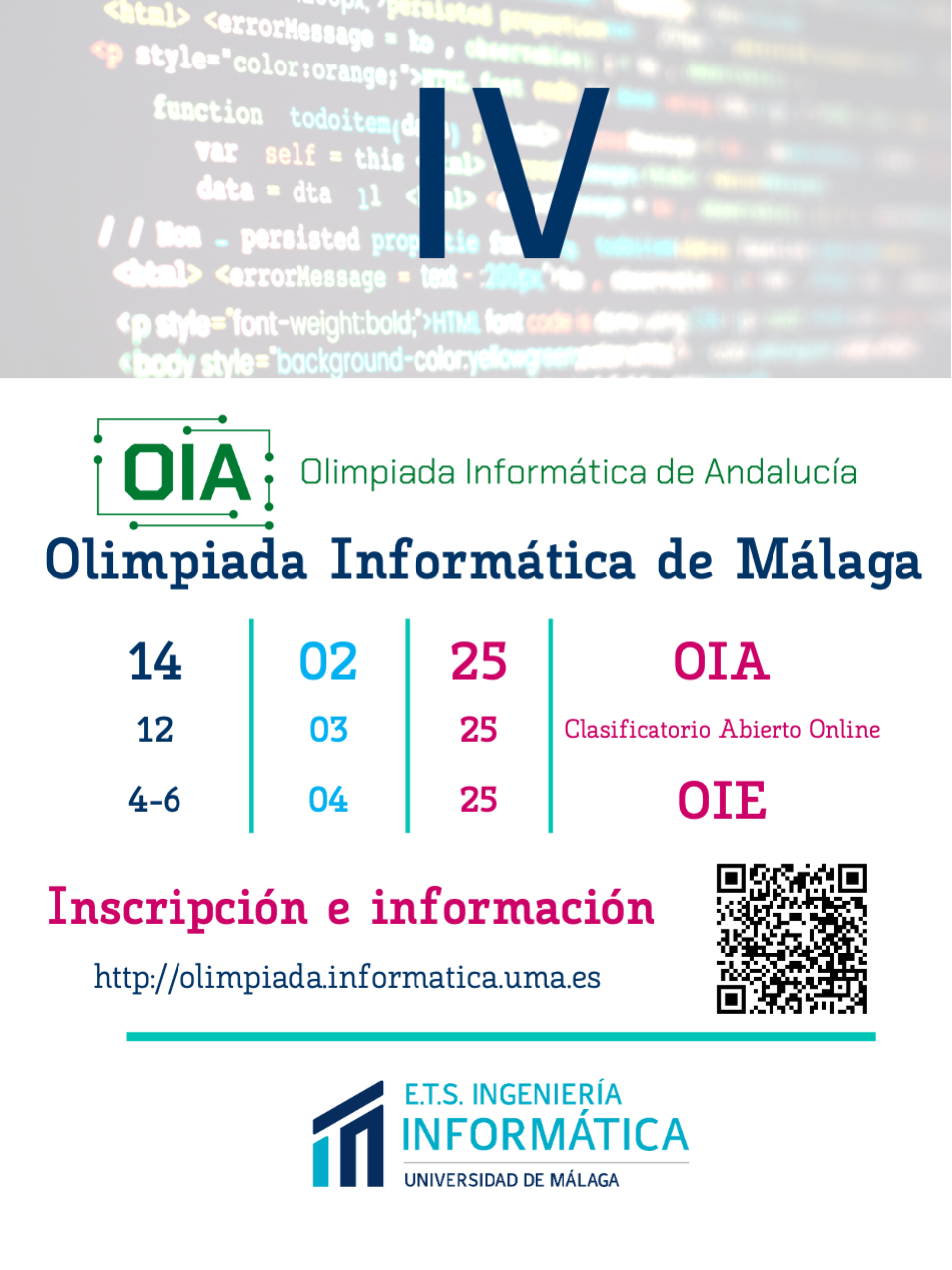 Imagen de la noticia: IV Olimpiada Informática de Málaga - IV Olimpiada Informática de Andalucía