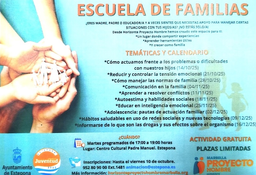 Imagen de la noticia: Escuela de Familias: charlas relacionadas con la educación de nuestros hijos e hijas [Actualizado]