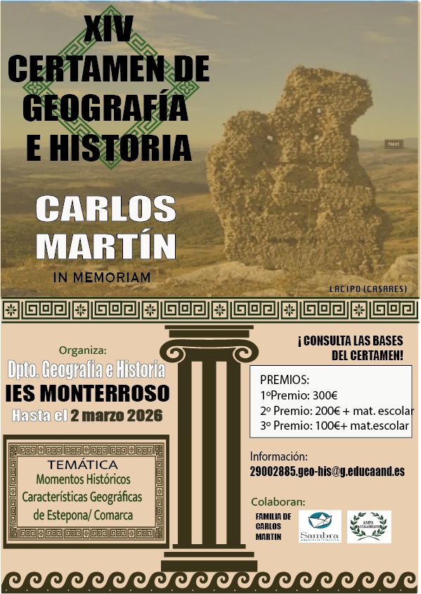 Imagen de la noticia: XIV Certamen de Geografía e Historia: Carlos Martín – In Memoriam [Actualizado]